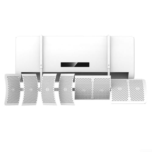 Oniissy Wandmontierter Windabweiser für Klimaanlage mit 8 Blättern, verstellbarer Leitblech, Anti-direkt-Blasen-ABS-Auspuffabdeckung, leitet den Luftstrom für Komfort um, kein Filter von Oniissy