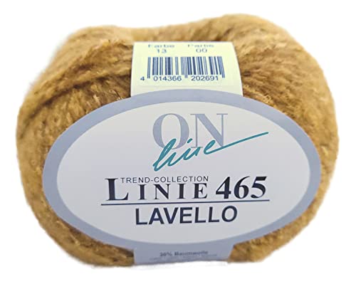 Online Linie 465 Lavello Farbe 13, weiche Wolle mit Baumwolle, Alpaka und Wolle zum Stricken oder Häkeln, Wolle Nadelstärke 6-7 mm von Online / theofeel