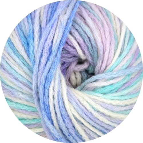 Online Garne Line 539 Beluga, Leichtes Kettengarn, 47% Wolle, 45% Polyacryl, 8% Polyamid, 100g = 200m, Nadelstärke 7,0-8,0 mm, Lebendige Farbkombinationen (05) von ONline Garne