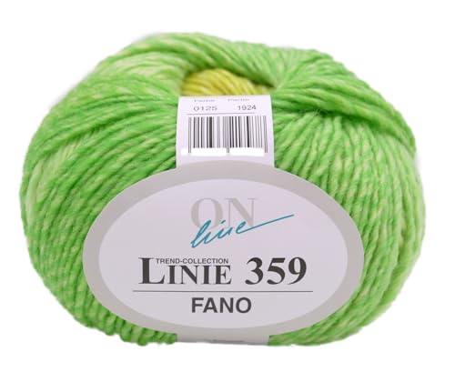 Online Linie 359 Fano, Dicke Wolle mit Farbverlauf zum Stricken und Häkeln, Häkelwolle Farbverlaufswolle 150g, Nadelstärke 7 bis 8 mm (125) von Online Garne