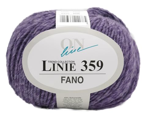 Online Linie 359 Fano | Dicke Wolle mit Farbverlauf lila zum Stricken und Häkeln | Farbverlaufswolle 150g | Nadelstärke 7 bis 8 mm (107) von Online Garne
