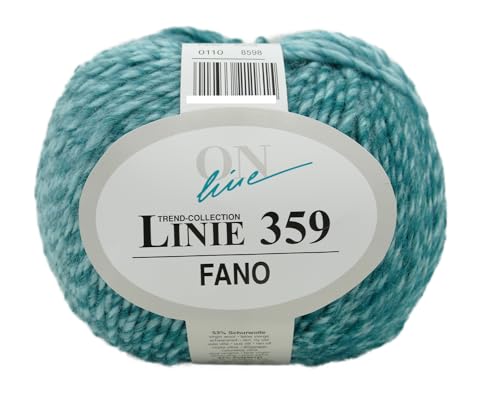 Online Linie 359 Fano | Dicke Wolle mit Farbverlauf türkis zum Stricken und Häkeln | Farbverlaufswolle 150g | Nadelstärke 7 bis 8 mm (110) von Online Garne