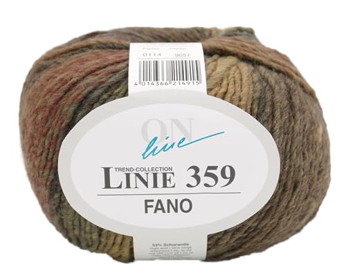 Online Linie 359 Fano | Dicke Wolle mit Farbverlauf zum Stricken und Häkeln | Farbverlaufswolle 150g | Nadelstärke 7 bis 8 mm (114) von Online Garne