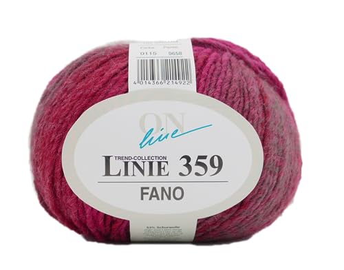 Online Linie 359 Fano | Dicke Wolle mit Farbverlauf rot zum Stricken und Häkeln | Farbverlaufswolle 150g | Nadelstärke 7 bis 8 mm (115) von Online Garne
