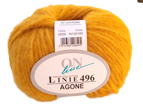 Online Wolle Linie 496 Agone, dicke Winterwolle Nadelstärke 6,5-8 mm mit Alpakawolle zum Stricken oder Häkeln (09) von Online Garne