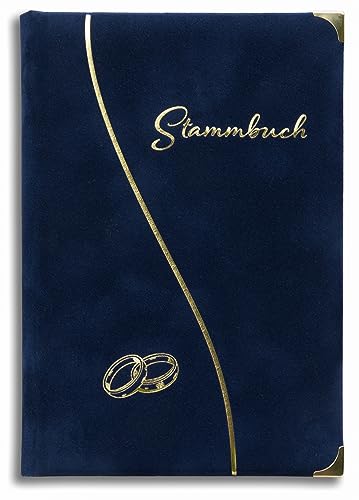 Stammbuch der Familie Blau Lotta Samt Hochzeit Standesamt Stammbuch incl. Einleger von online-stammbuch