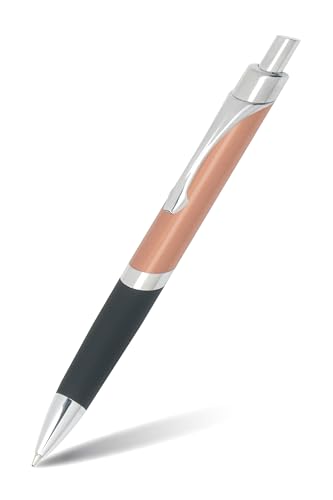ONLINE Druck-Kugelschreiber Sporty Rosegold, Aluminium-Kulli, auswechselbarer Mine, dokumentenecht, blau schreibend, Metallclip ONLINE Druck-Kugelschreiber Sporty Rosegold, Aluminium-Kulli, auswechselbarer Mine, dokumentenecht, blau schreibend, Metallclip von Online