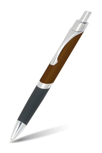 ONLINE Druck-Kugelschreiber braun, Sporty Cognac, Aluminium-Kulli, auswechselbarer Mine, dokumentenecht, Schreibfarbe schwarz, Metallclip, 1 Stück ONLINE Druck-Kugelschreiber braun, Sporty Cognac, Aluminium-Kulli, auswechselbarer Mine, dokumentenecht, Schreibfarbe schwarz, Metallclip, 1 Stück von Online