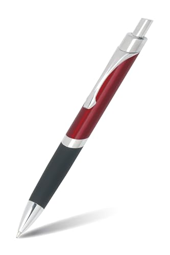 Online Druckkugelschreiber Sporty Red, Aluminium-Kulli, auswechselbare, dokumentenechte Mine, Schreibfarbe schwarz 31664 3D von Online