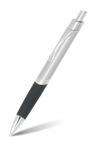 ONLINE Druck-Kugelschreiber Sporty Silver, Aluminium-Kulli, auswechselbarer Mine, dokumentenecht, blau schreibend, Metallclip ONLINE Druck-Kugelschreiber Sporty Silver, Aluminium-Kulli, auswechselbarer Mine, dokumentenecht, blau schreibend, Metallclip von Online