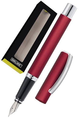Online Füller Vision Wild Berry I Eleganter Füllfederhalter mit Iridium-Feder medium I Stifte Muttertag I Füllhalter aus Aluminium für Standard-Tintenpatronen & Konverter I in Geschenkbox Online Füller Vision Wild Berry I Eleganter Füllfederhalter mit Iridium-Feder medium I Stifte Muttertag I Füllhalter aus Aluminium für Standard-Tintenpatronen & Konverter I in Geschenkbox von Online