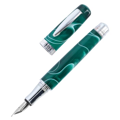 Online Füllhalter Bohemian Art Green I aus Kunstharz I Füller mit Iridiumfeder M (medium) I Füllfederhalter für Standard-Tintenpatronen I in Geschenkbox von Online