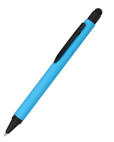 𝗢𝗡𝗟𝗜𝗡𝗘 Kugelschreiber Alu Stylus Blau, Druckkugelschreiber aus Aluminium, auswechselbare Großraum-Mine, Schreibfarbe blau, mit Softtouch Feeling, Stift mit Touchpen, 1 Stück 𝗢𝗡𝗟𝗜𝗡𝗘 Kugelschreiber Alu Stylus Blau, Druckkugelschreiber aus Aluminium, auswechselbare Großraum-Mine, Schreibfarbe blau, mit Softtouch Feeling, Stift mit Touchpen, 1 Stück von Online