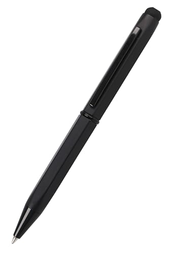 𝗢𝗡𝗟𝗜𝗡𝗘 Kugelschreiber Hexagon Stylus Schwarz, sechseckiger Kugelschreiber aus Aluminium, auswechselbare D1-Mine, Schreibfarbe blau, Stift mit Touchpen, 1 Stück 𝗢𝗡𝗟𝗜𝗡𝗘 Kugelschreiber Hexagon Stylus Schwarz, sechseckiger Kugelschreiber aus Aluminium, auswechselbare D1-Mine, Schreibfarbe blau, Stift mit Touchpen, 1 Stück von Online