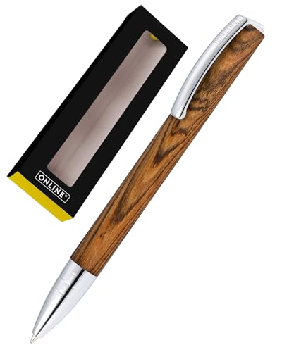 ONLINE Kugelschreiber Vision Nature Walnut I Eleganter Drehkugelschreiber aus Holz und Metall in hübscher Geschenkbox I Kulli mit internationaler Großraummine in Strichstärke M, Schreibfarbe schwarz ONLINE Kugelschreiber Vision Nature Walnut I Eleganter Drehkugelschreiber aus Holz und Metall in hübscher Geschenkbox I Kulli mit internationaler Großraummine in Strichstärke M, Schreibfarbe schwarz von Online
