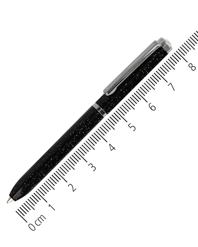 ONLINE Mini Kugelschreiber Black – Portemonnaie Kuli mit Drehmechanik & Metallclip I 8 cm Miniatur-Kugelschreiber mit D1-Mine, Schreibfarbe Blau I Stylischer Mini-Kuli in Schwarz für unterwegs von Online
