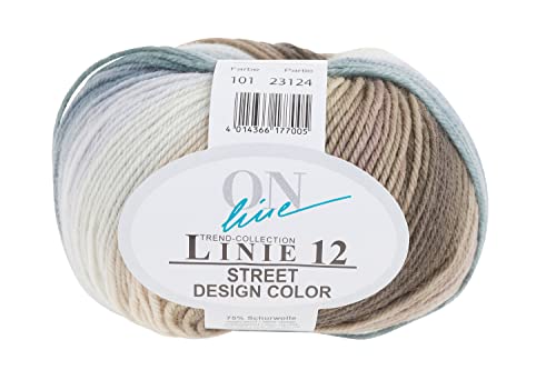 Online Handstrickgarn, 75% Schurwolle (Merino), 25% Polyamid, Farbe 101, OneSize, 50 Online Handstrickgarn, 75% Schurwolle (Merino), 25% Polyamid, Farbe 101, OneSize, 50 von Online