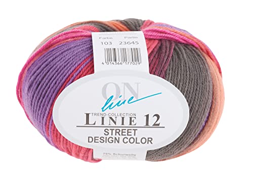 Online Handstrickgarn, 75% Schurwolle (Merino), 25% Polyamid, Farbe 103, OneSize von Online