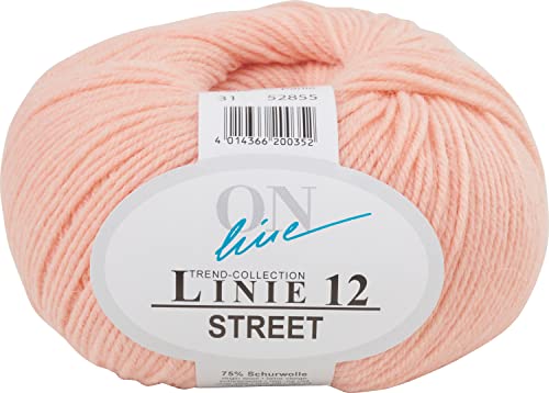 ONline Wolle STREET Linie 12 50g 210m Lauflänge 75% Schurwolle 25% Polyamid Farbe 31 von Online