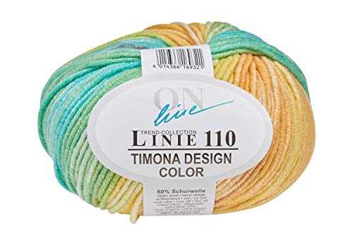 ONline Wolle Trend-Collection Linie 110 Timona Design Color 50g Garn 60% Schurwolle Strickgarn Häckelgarn Farbe 301 von Online