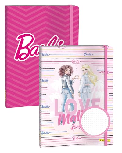 Online Bullet Journal Barbie A5, dotted I Pinkes und beiges Notebook 144 Seiten, 72 Blatt mit Schriftzug I 2x Journal für Schule & Alltag I Hardcover Notizheft I Auch als Tagebuch von Online