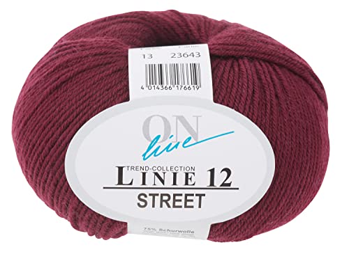 Online Handstrickgarn, 75% Schurwolle (Merino), 25% Polyamid, Farbe 13, OneSize von Online