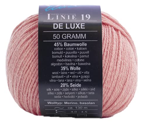Online Linie 19 De Luxe Farbe 13 rosa, Wolle mit Seide, Merinowolle und Baumwolle von Online
