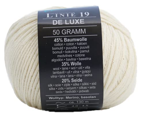Online Linie 19 De Luxe Farbe 23 natur, Wolle mit Seide, Merinowolle und Baumwolle Online Linie 19 De Luxe Farbe 23 natur, Wolle mit Seide, Merinowolle und Baumwolle von Online