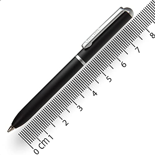 Online Miniatur Dreh-Kugelschreiber Black mit Metallclip, D1-Standardmine | Mini-Kuli fürs Portemonnaie | 8 cm Länge, passend für Geldbeutel & kleine Taschen für unterwegs | Schreibfarbe schwarz von Online