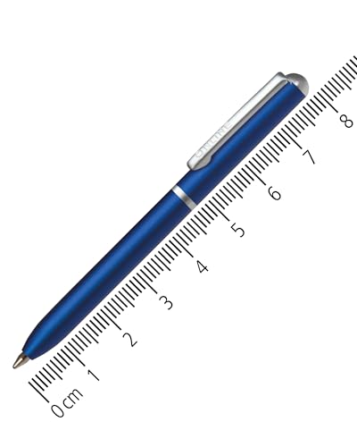 Online Miniatur Dreh-Kugelschreiber Blau mit Metallclip, D1-Standardmine | Mini-Kuli fürs Portemonnaie | 8 cm Länge, passend für Geldbeutel & kleine Taschen für unterwegs | Schreibfarbe blau von Online