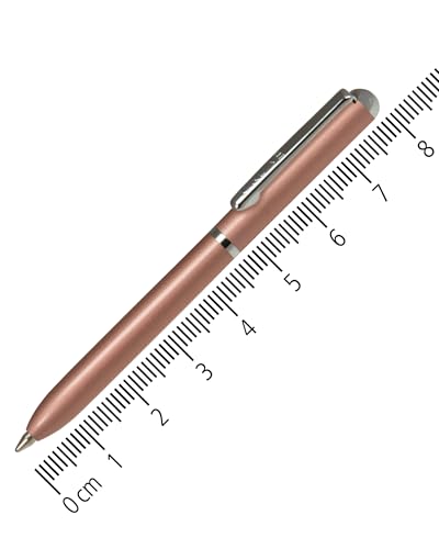 Online Miniatur Dreh-Kugelschreiber Rosegold mit Metallclip, D1-Standardmine | Mini-Kuli fürs Portemonnaie | 8 cm Länge, passend für Geldbeutel & kleine Taschen für unterwegs | Schreibfarbe schwarz von Online