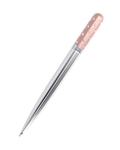 𝗢𝗡𝗟𝗜𝗡𝗘 Crystal Pen Kugelschreiber mit funkelnden Strass-Steinen in Rosé, eleganter Stift in Geschenkbox, mit internationale Großraummine, schwarzschreibend, Geschenkidee für Mama und Papa von Online