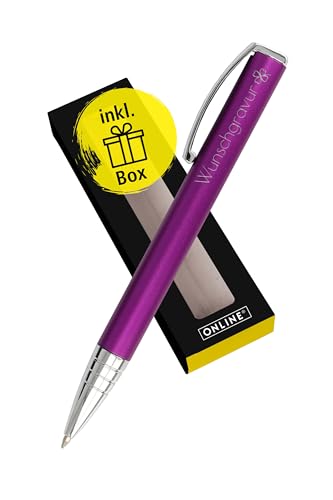 Online Personalisierter Kugelschreiber Vision Purple mit Gravur als Geschenk I Drehkugelschreiber mit klarem Design & Großraummine I Mit individuellem Namen I Lila Kuli mit Geschenkverpackung Online Personalisierter Kugelschreiber Vision Purple mit Gravur als Geschenk I Drehkugelschreiber mit klarem Design & Großraummine I Mit individuellem Namen I Lila Kuli mit Geschenkverpackung von Online