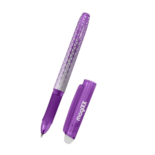 Online Radierstift magiXX Gelschreiber Lila mit 0,7mm Strichstärke I Tintenroller radierbar zum Schreibenlernen & fürs Büro, I Erasable Pen Set I Radierbarer Kugelschreiber Studenten, Schüler von Online