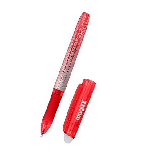Online Radierstift magiXX Gelschreiber Rot mit 0,7mm Strichstärke I Tintenroller radierbar zum Schreibenlernen & fürs Büro, I Erasable Pen Set I Radierbarer Kugelschreiber Studenten, Schüler von Online