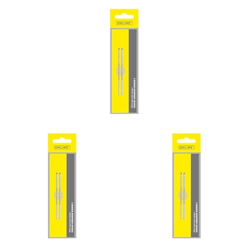 Online Schreibgeräte 40014/3 - Miniminen für Mehrfarbschreiber und Original Online Schreibgeräte Kugelschreiber, Strichstärke B (Breit) Schreibfarbe Orange, 2 Stück (Packung mit 3) von Online
