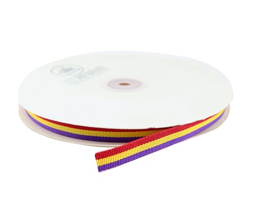 Band mit spanischer Flagge, Stoff für Armbänder und Basteln, Ribbon (spanische Republik, 50 Meter / 1 cm) von Only faith