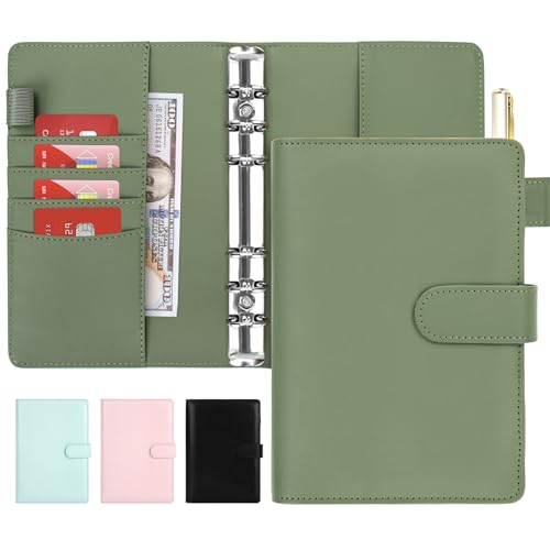 Onlyesh Ringbuch A6, Ringbuch A6 Nachfüllbar, 6 Loch, Innenpapier Nicht Enthalten, Budget Planer mit Magnetischer Schnalle für Büros Zuhause Schule, Green Onlyesh Ringbuch A6, Ringbuch A6 Nachfüllbar, 6 Loch, Innenpapier Nicht Enthalten, Budget Planer mit Magnetischer Schnalle für Büros Zuhause Schule, Green von Onlyesh