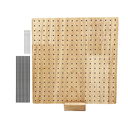 Blockierbrett Häkeln, Sperrbrett Für Granny Square, Blockierbrett Und Nadeln Zu Häkeln, Handcrafted Wooden Blocking Board Mit 6 Edelstahl-Stabstiften Und 5 Nadeln, Crochet Blockierbretter DIY von Onlynery
