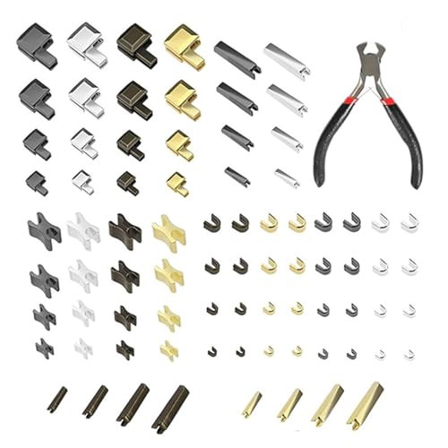 81-teiliges Reißverschluss-Reparatur-Set, Reißverschluss-Reparatur-Set mit Zange, Reißverschluss-Reparatur, Metall-Reißverschluss-Kopf, Metall-Reißverschluss-Kopf-Schieberhalter, von Onperpoe