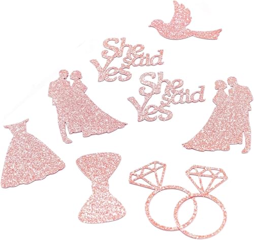 100 Stück JGA Deko Frauen Konfetti Rosegold Jga Accessoires Frauen Glitzerndes Papier Konfetti Jga Tischdeko Hochzeit Tischdekoration für Junggesellinnenabschied Bachelorette Party von Onperpoe