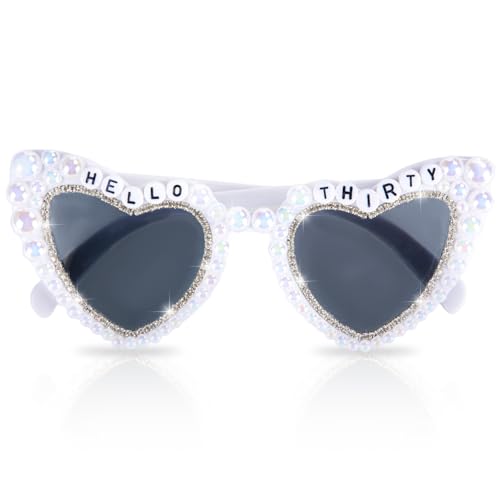 Onperpoe Lustige Sonnenbrille zum 20/30/40/50. Geburtstag, Hello-Zwanziger-/Dreißig-/Vierzig-Geburtstagsparty-Brille für Geburtstagsdekorationen, Feiern, Partygeschenke (HELLO FORTY) von Onperpoe