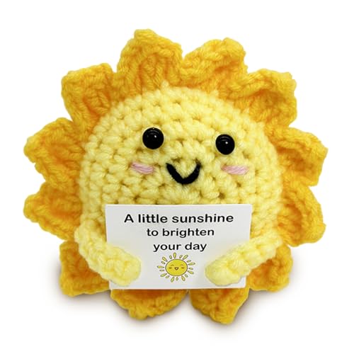 Positive Sonne mit Inspirierender Karte Positive Geschenke Pocket Hug Sonne Emotional Support Strickpuppe aus Wolle Handgefertigt Gehäkelt Geschenke für Frauen Geburtstag Weihnachten Häkelsonne Positive Sonne mit Inspirierender Karte Positive Geschenke Pocket Hug Sonne Emotional Support Strickpuppe aus Wolle Handgefertigt Gehäkelt Geschenke für Frauen Geburtstag Weihnachten Häkelsonne von Onperpoe