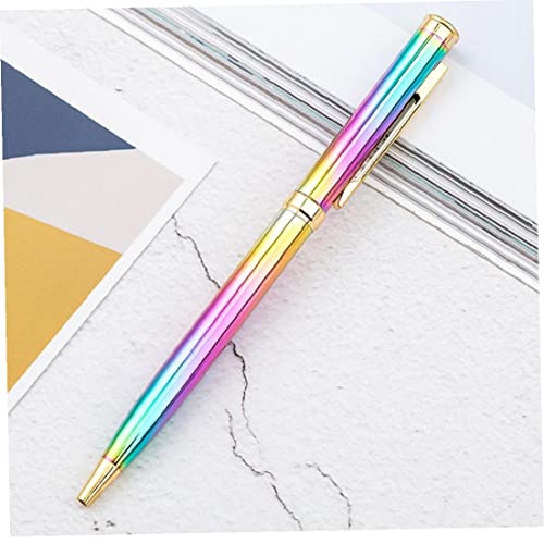 Rainbow Bunte Stift Metall Kugelschreiber Pen Bullet 1,0 Mm Nib Nachfüllbüro Schreibstift Rollerball Stift von Onsinic