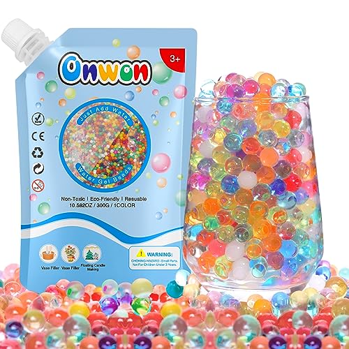 Onwon Wasserperlen,70000 Perlen Wasserperlen für Pflanzen,Gelperlen Bunte,Ungiftig Wiederverwendbare & Biologisch Abbaubar,Water Beads für Deko Und Vase FüLlstoff von Onwon