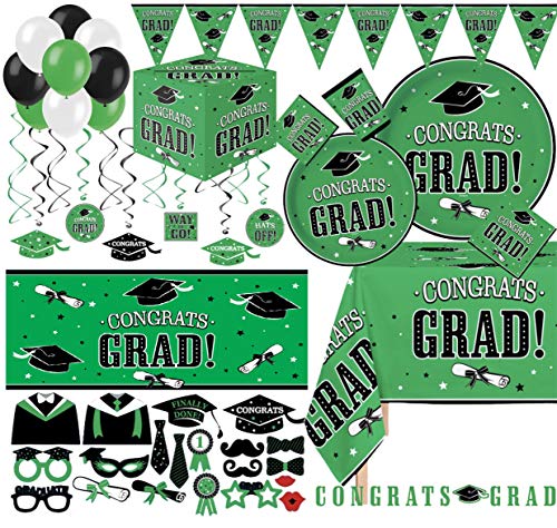 Für 30 Stück | Ultimatives Party-Paket | Congrats Grade Green Partyzubehör | 22,9 cm große Speiseteller | 17,8 cm Dessert-Pappteller | 266 ml Becher | 3-lagige Servietten | 2 Tischdecken | 20 Für 30 Stück | Ultimatives Party-Paket | Congrats Grade Green Partyzubehör | 22,9 cm große Speiseteller | 17,8 cm Dessert-Pappteller | 266 ml Becher | 3-lagige Servietten | 2 Tischdecken | 20 von Oojami
