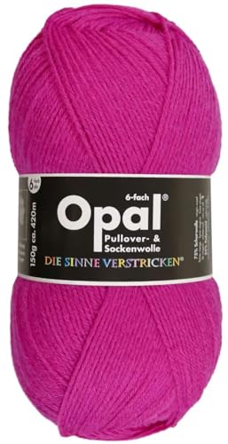 150 g, Opal Uni Farbe 7901 pink, 6-fach, Brandneu, Sockenwolle, Strumpfwolle von OPAL