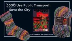 100g Sockenwolle Opal Hundertwasser III - Use Public Transport - Save the City - 3202 von OPAL