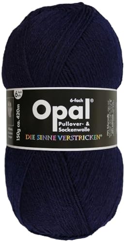 150 gr. Opal Uni Farbe 5302 marine, 6-fach, Brandneu, Sockenwolle, Strumpfwolle von OPAL
