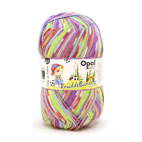 Opal 6-fach Sockenwolle Knuddelbande Pullover-/u. Sockenwolle 75% Schurwolle/25% Polyamid, 150g/420 m, Socken stricken (11320 Fussballbär) von OPAL